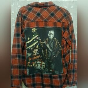 UPCYCLED HORROR GRAPHIC FLANNEL Unisex MEDIUM